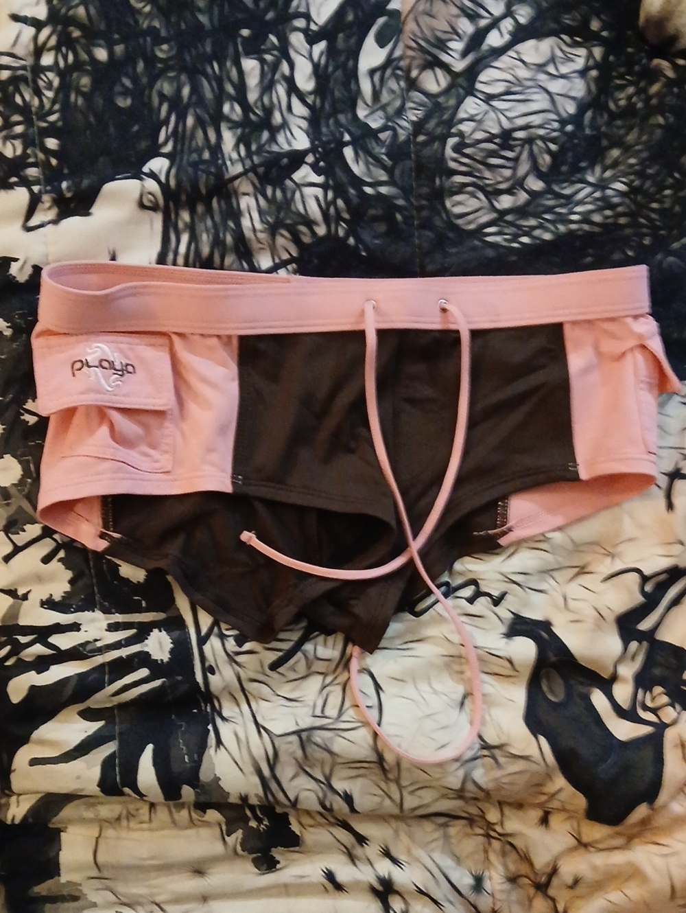 Playa Pink & Brown Women’s Swim Bike Shorts